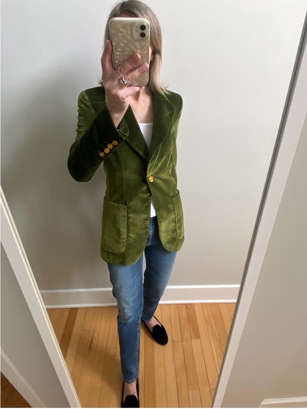Smythe Green velvet blazer